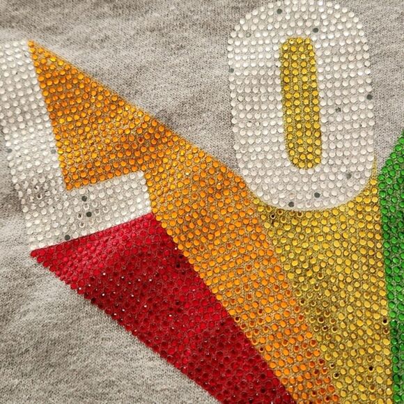 Zadig & Voltaire Kaly Lobe Rainbow Sweatshirt, Gray, Size XS - Picture 7 of 11